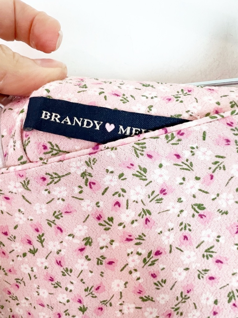 BRANDY MELVILLE CARA RUFFLE PINK PETITE FLORAL PRINT MINI SKIRT SZ ONE SIZE - Picture 3 of 4